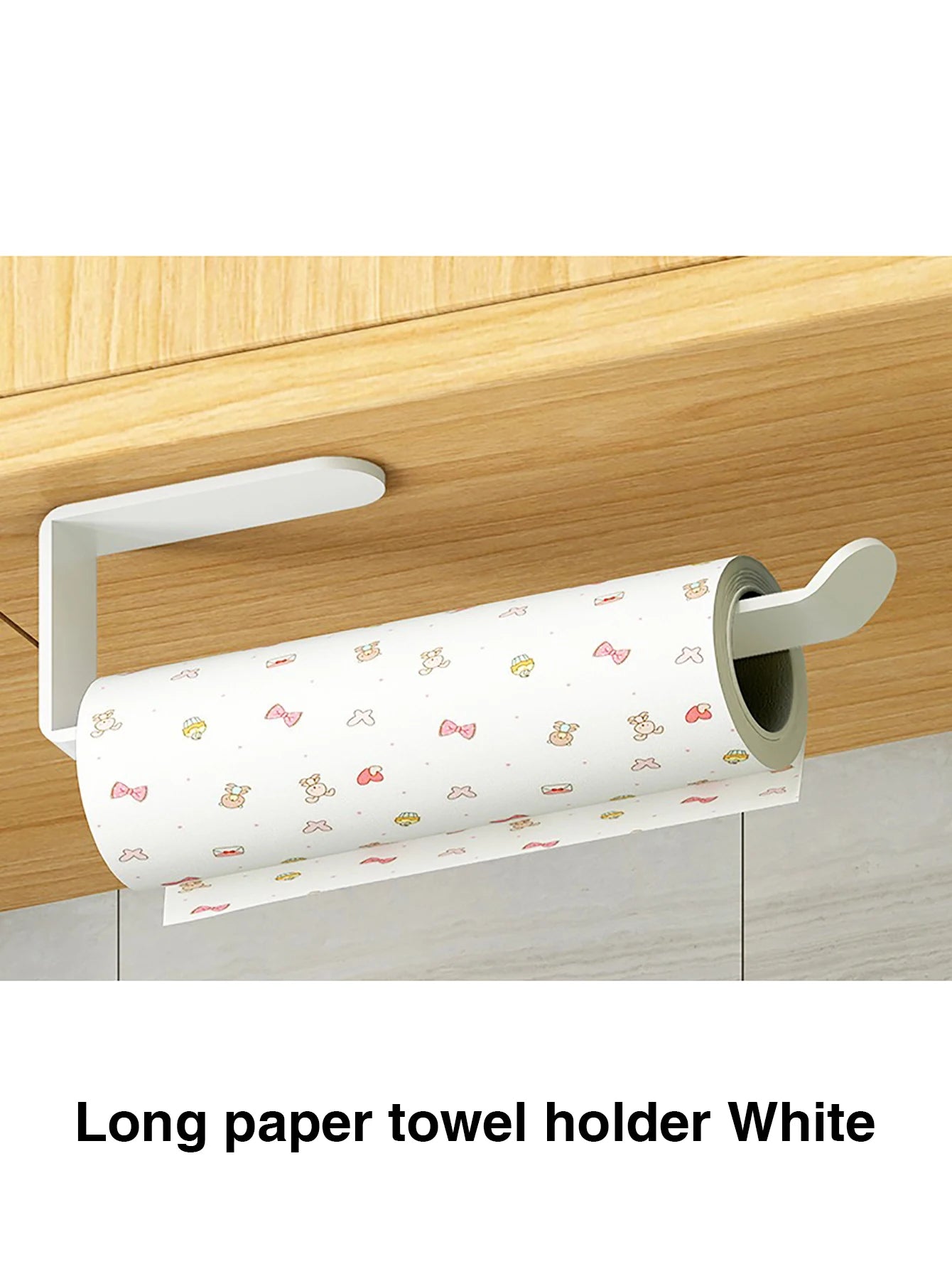 Adhesive Kitchen Paper Towel Holder - Toilet Roll Dispenser & Napkin Rack