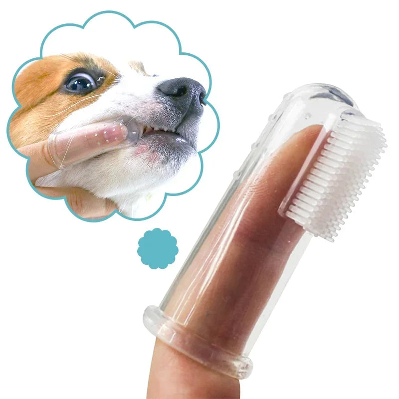 Soft Silicone Pet Finger Toothbrush – Dog & Cat Dental Care