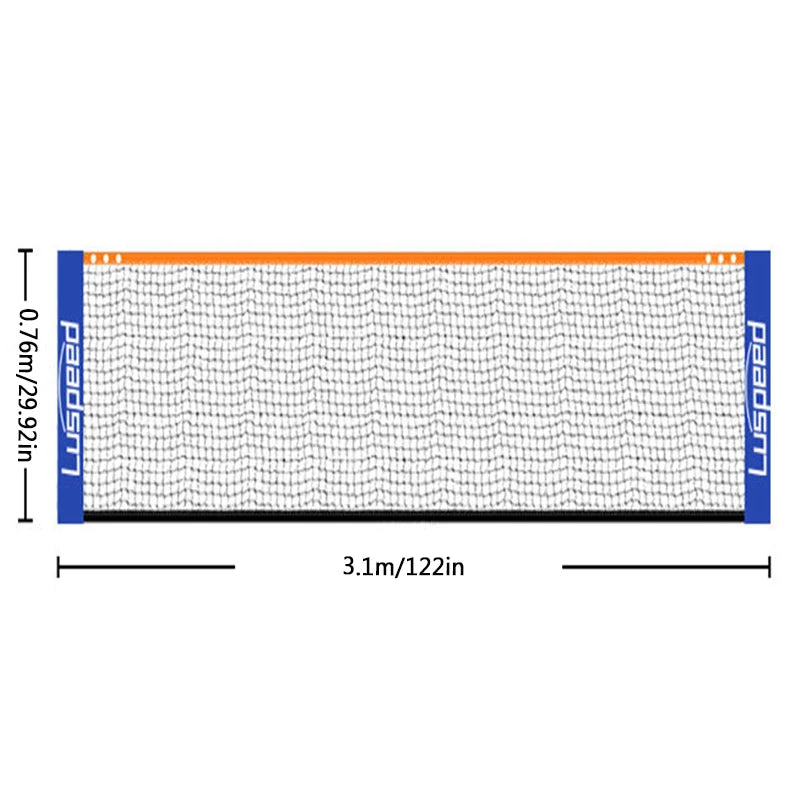portable folding badminton net for indoor and outdoor sports. ideal for volleyball and tennis training