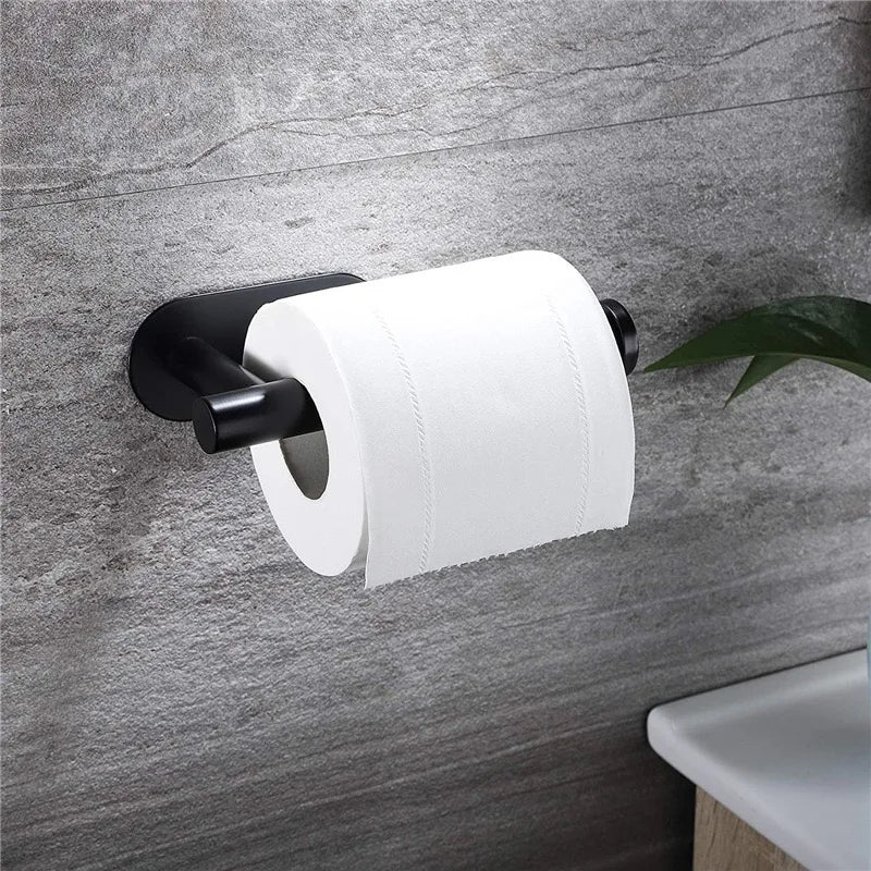 Adhesive Kitchen Paper Towel Holder - Toilet Roll Dispenser & Napkin Rack