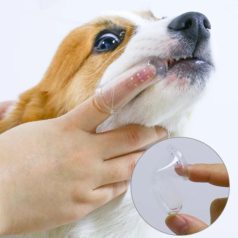 Soft Silicone Pet Finger Toothbrush – Dog & Cat Dental Care