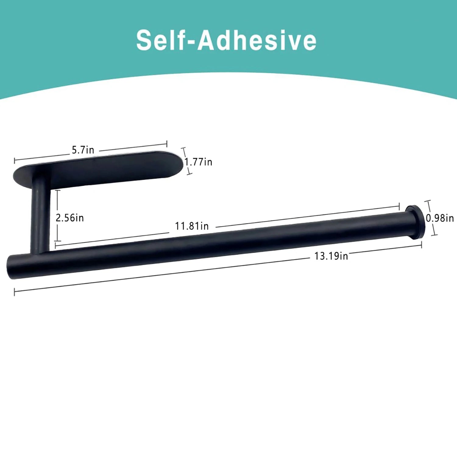 Adhesive Kitchen Paper Towel Holder - Toilet Roll Dispenser & Napkin Rack