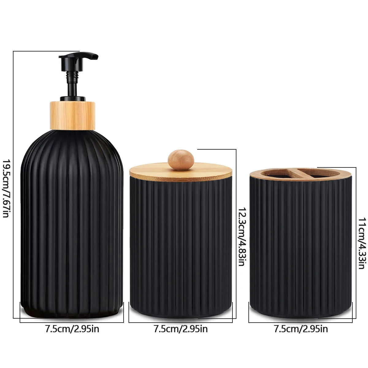 Bathroom Organizer Set – Soap Dispenser & Storage Holder