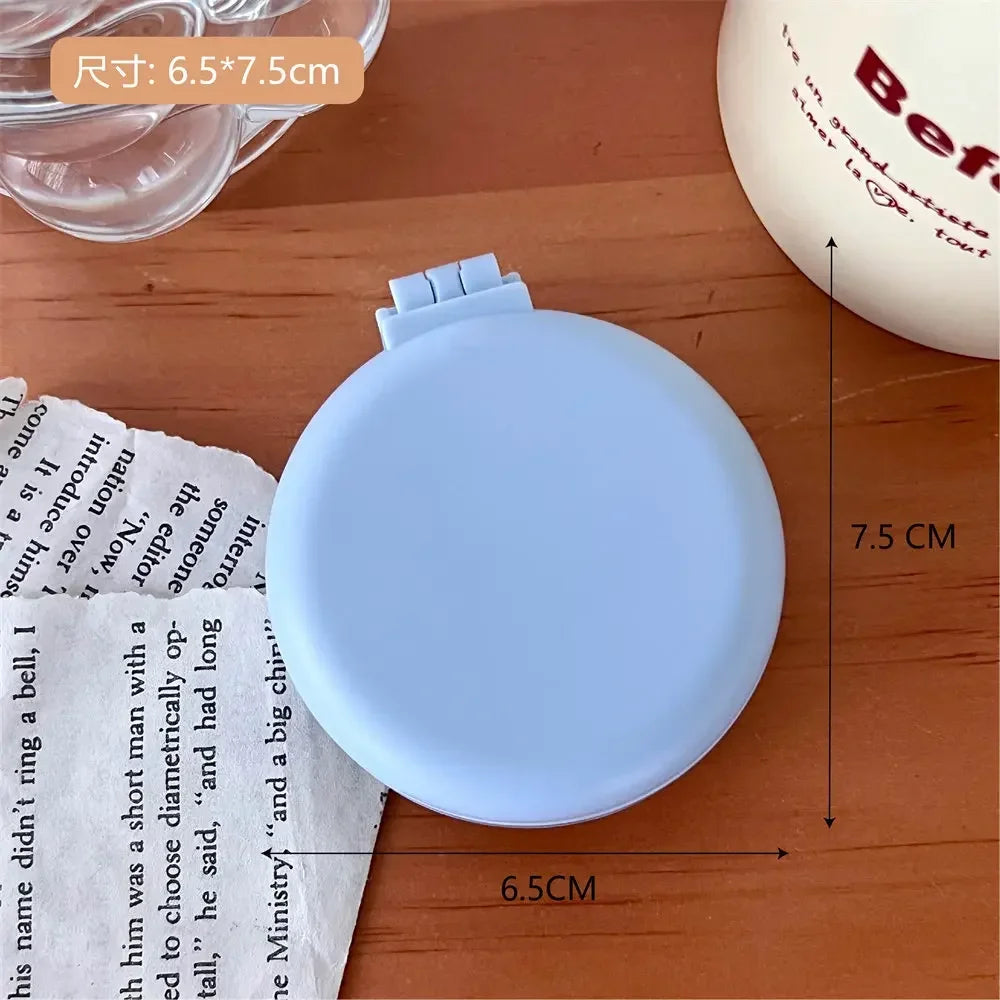 Portable Folding Hair Comb with Mirror – Compact Air Cushion Brush for Women & Girls