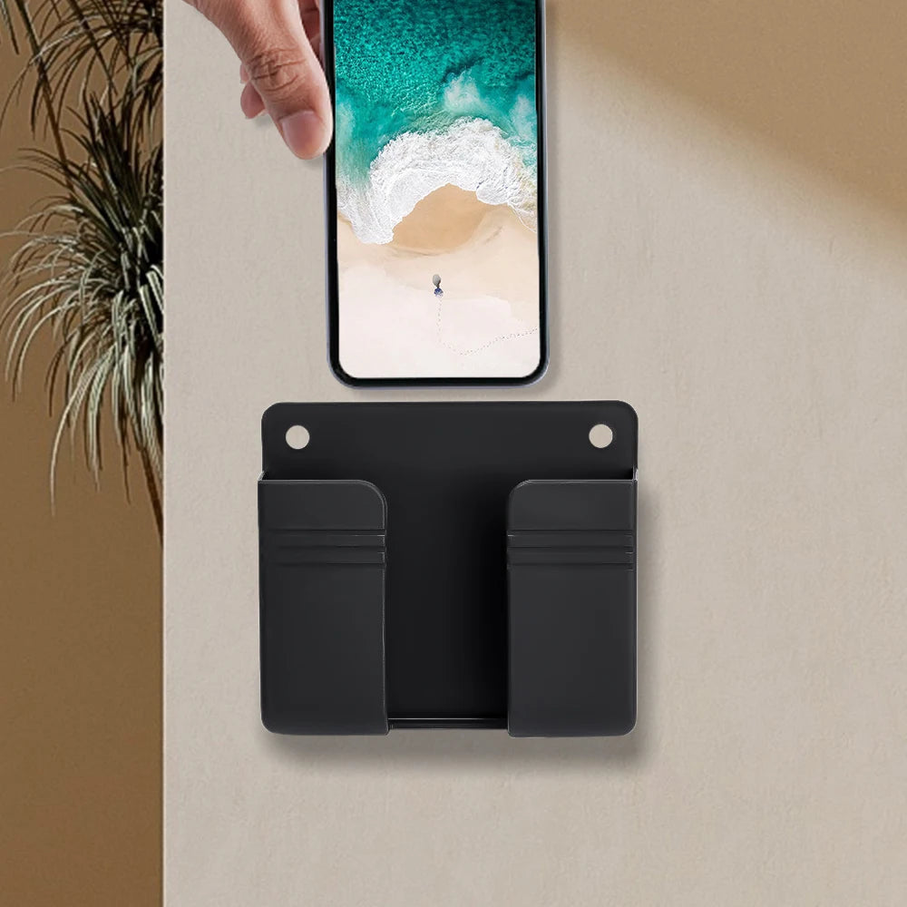 Self-Adhesive Wall Storage Holder – No-Drill Organizer for Remotes, Phones, and Small Accessories