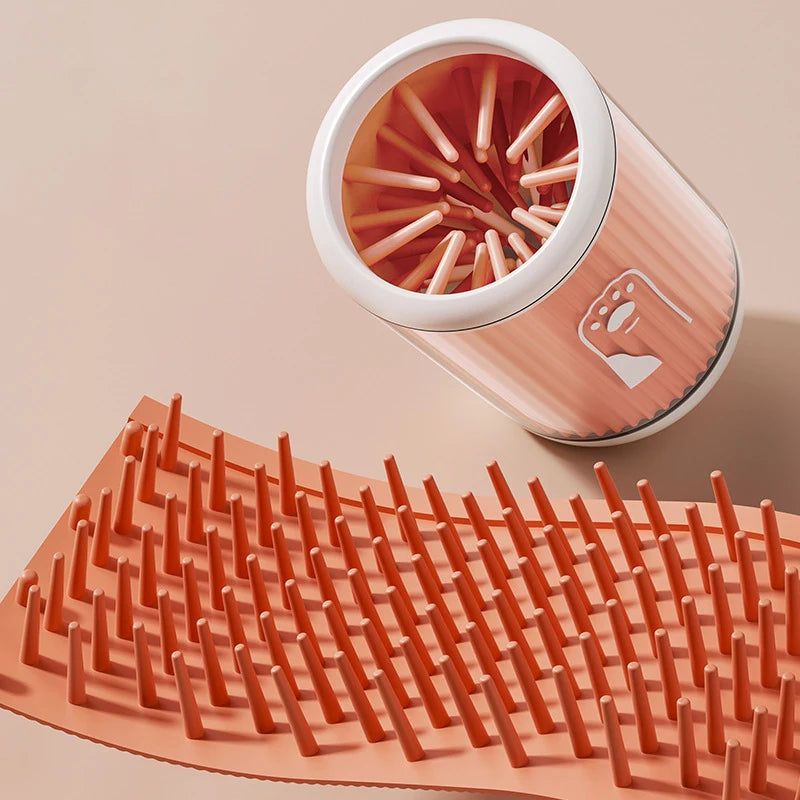 Portable Silicone Dog Paw Cleaning Cup – Detachable Pet Foot Washer for Dogs & Cats | Gentle Soft-Bristle Paw Cleaner