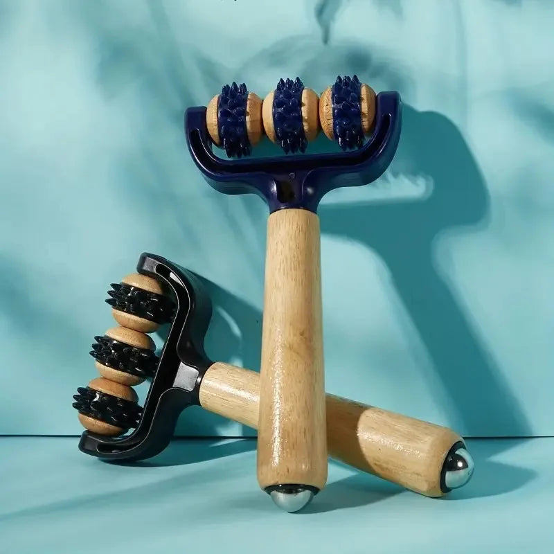 Portable T-Shaped Body Massager – Multi-Purpose Roller for Face, Neck, Legs, and Abdomen