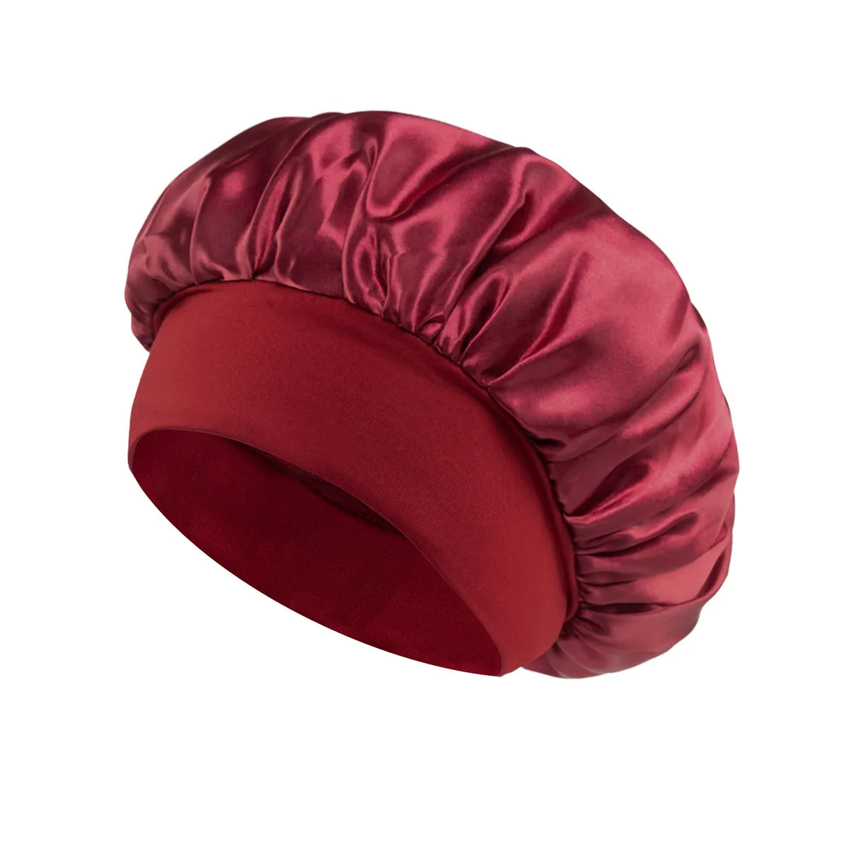 Luxury Satin Hair Bonnet – Silk-Lined Sleep Cap for Long Hair, Shower, or Nighttime Care