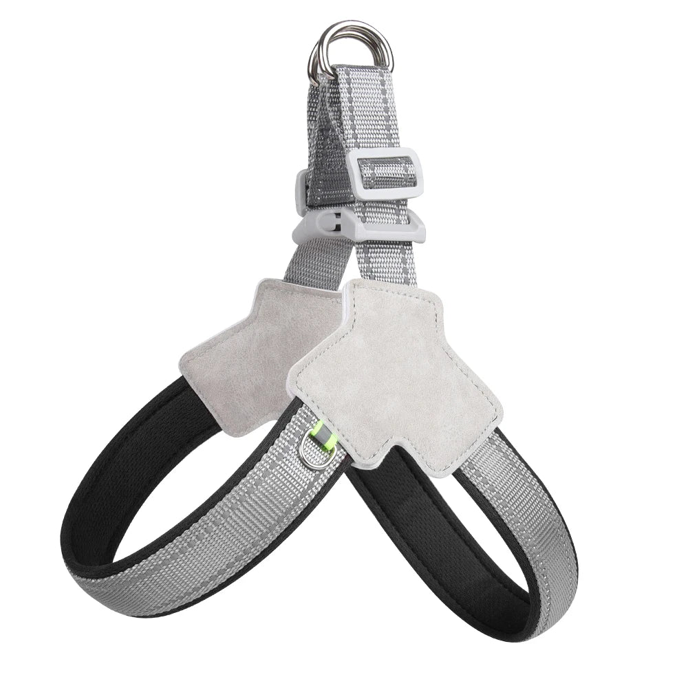 Comfort-Fit Reflective Pet Harness – Safe, No-Pull Design for Small Dogs, Puppies & Cats