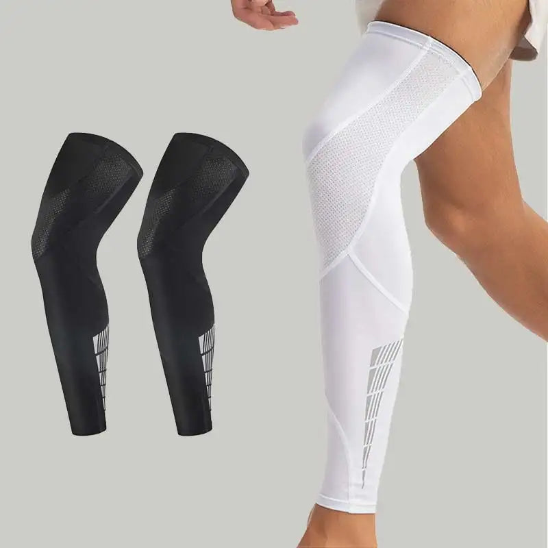 1 Pair Full-Length Compression Leg Sleeves – Unisex for Sports, Running, Cycling & Basketball