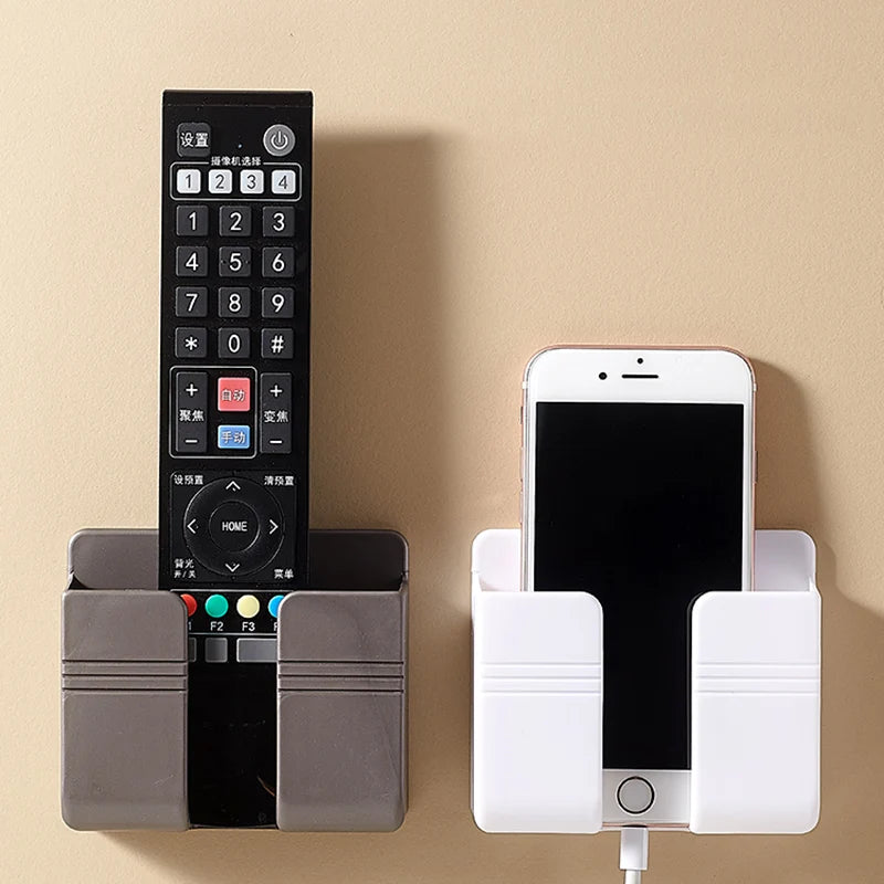 Self-Adhesive Wall Storage Holder – No-Drill Organizer for Remotes, Phones, and Small Accessories