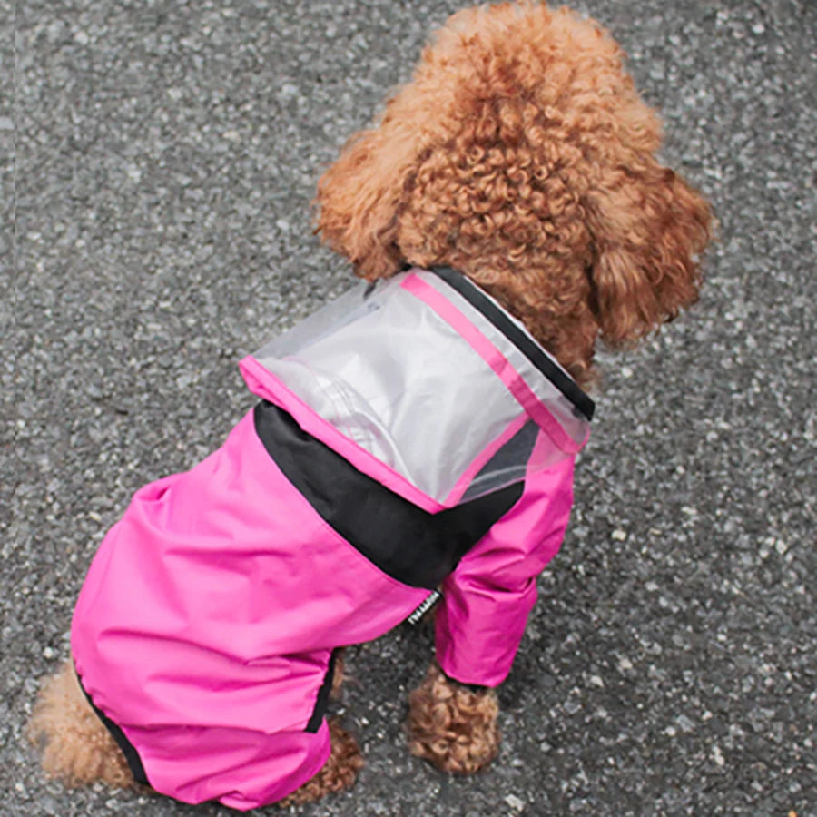 Waterproof Pet Dog Raincoat - Stylish Jumpsuit Jacket for Small, Medium, and Large Dogs