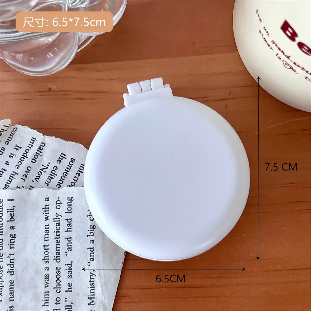 Portable Folding Hair Comb with Mirror – Compact Air Cushion Brush for Women & Girls