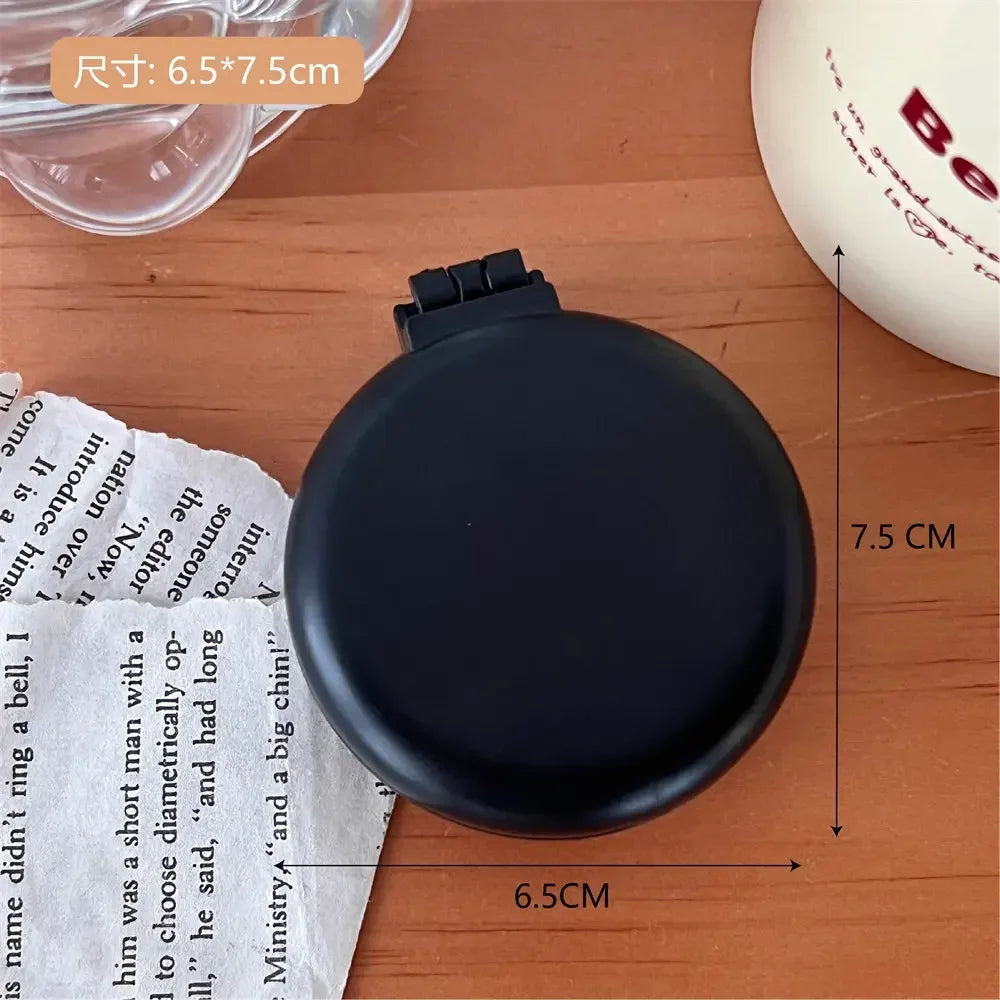 Portable Folding Hair Comb with Mirror – Compact Air Cushion Brush for Women & Girls