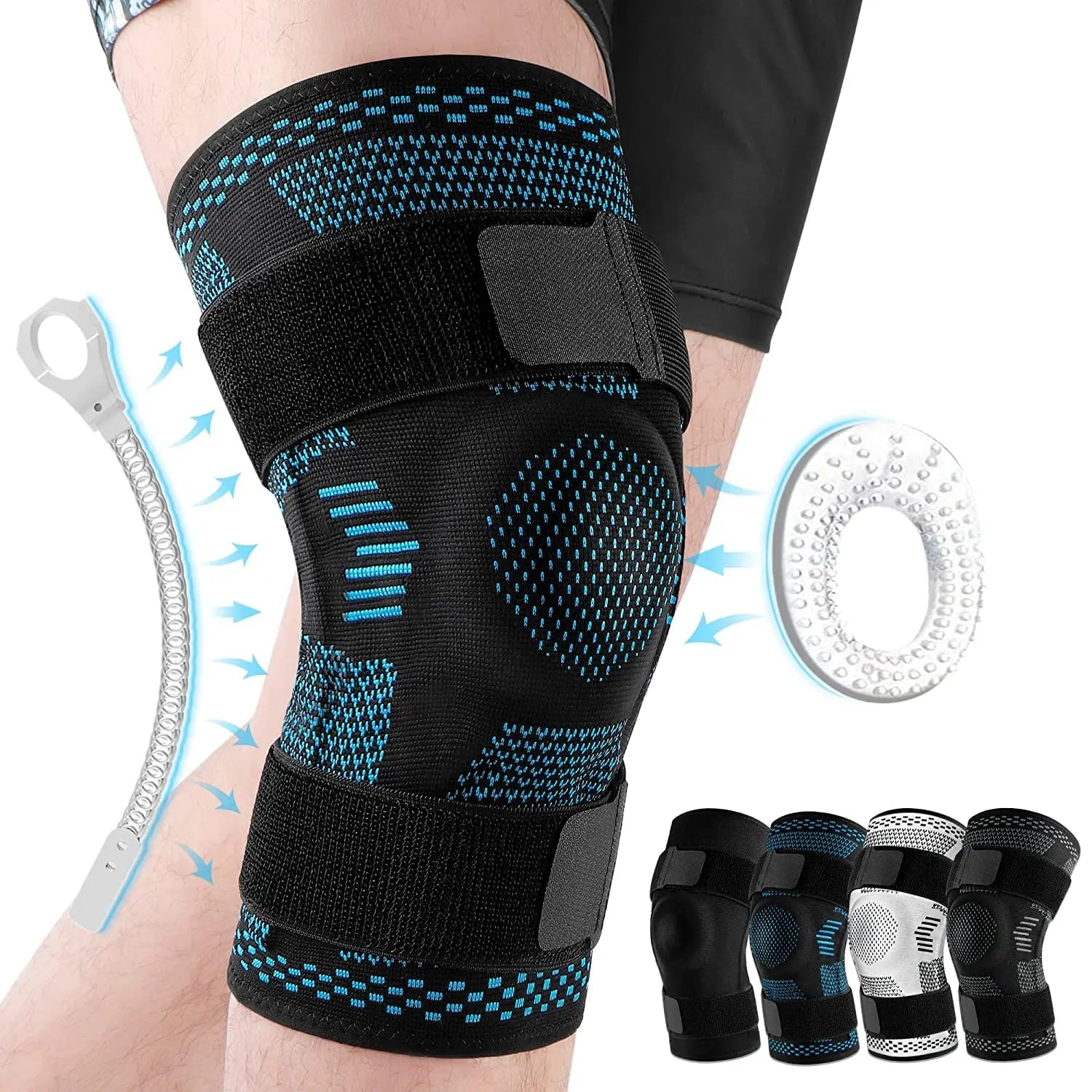 Sports Knee Brace with Side Stabilizers – Gel Patella Support for Meniscus Tears & Injury Recovery