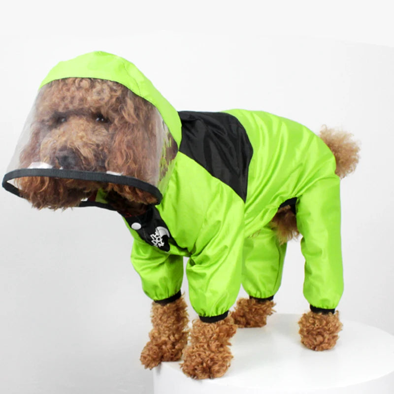 Waterproof Pet Dog Raincoat - Stylish Jumpsuit Jacket for Small, Medium, and Large Dogs