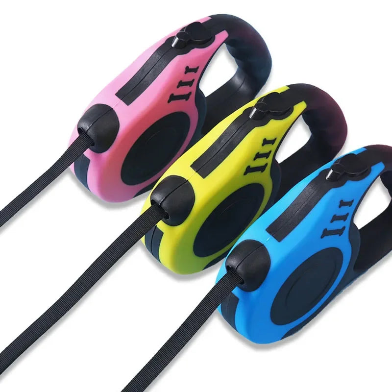 3M/5M Retractable Dog Leash - Automatic, Flexible Traction Rope for Small to Medium Pets
