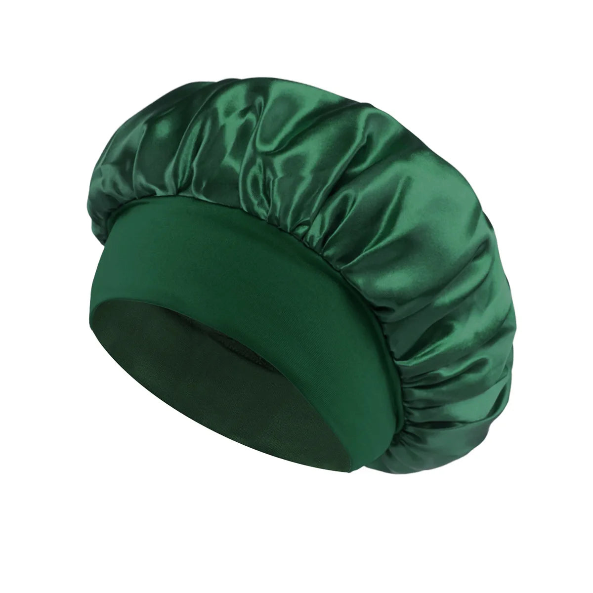 Luxury Satin Hair Bonnet – Silk-Lined Sleep Cap for Long Hair, Shower, or Nighttime Care