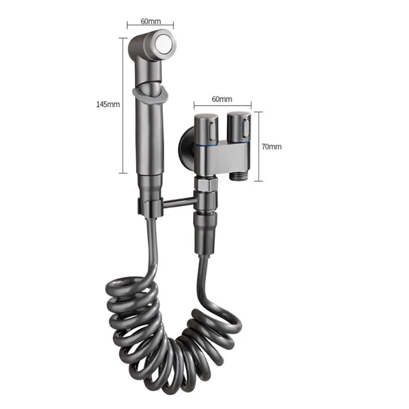 Handheld Bidet Sprayer Set – Dual Outlet Shower Head for Toilet Hygiene