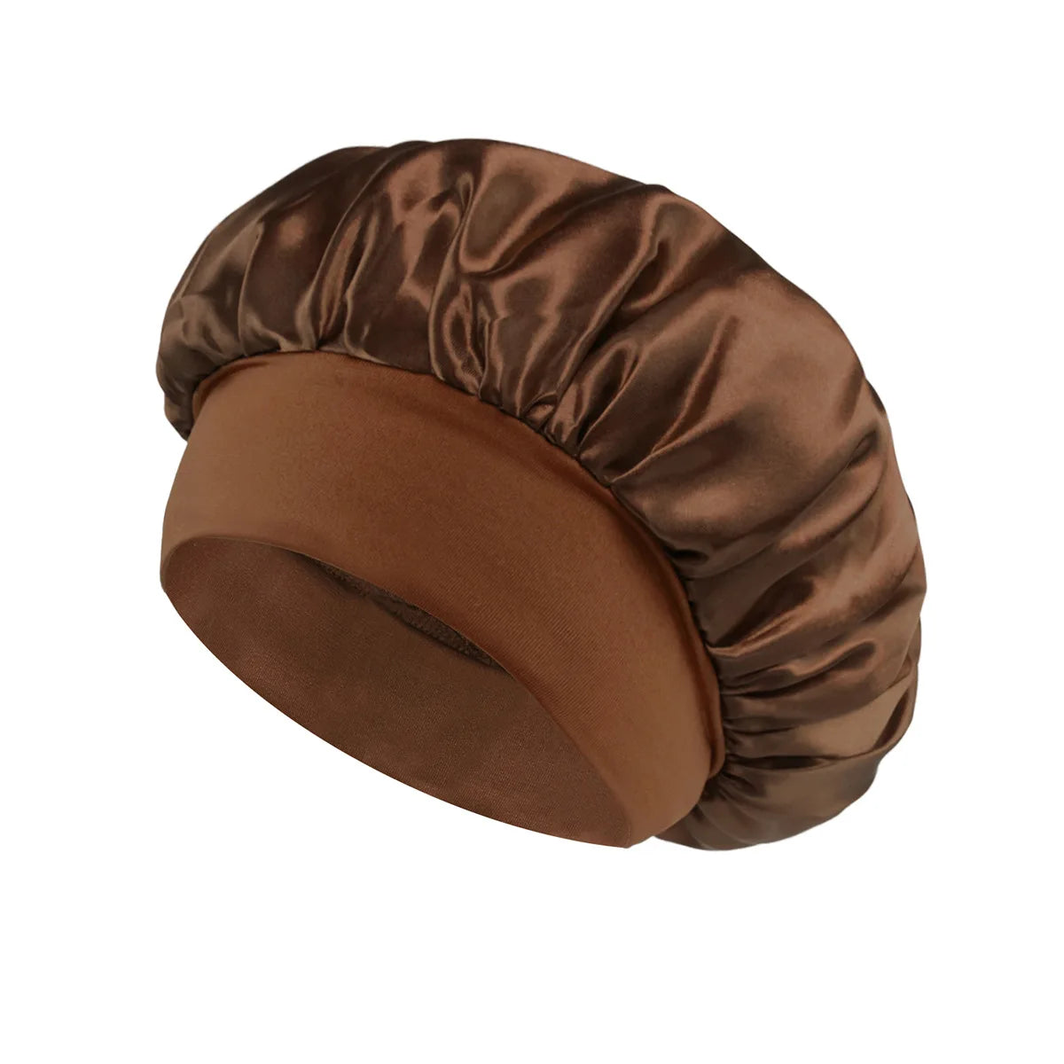 Luxury Satin Hair Bonnet – Silk-Lined Sleep Cap for Long Hair, Shower, or Nighttime Care