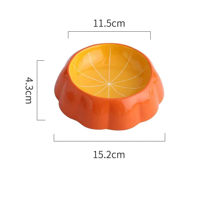 4 Cute Ceramic Pet Bowls – Watermelon & Strawberry Shapes, Colorful Food & Water Bowls for Cats & Small Dogs