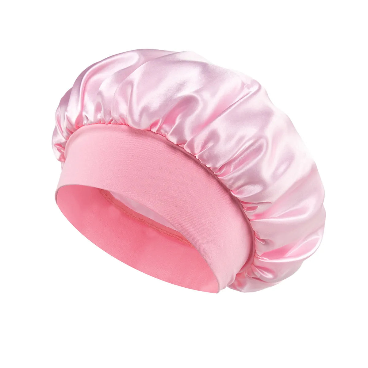 Luxury Satin Hair Bonnet – Silk-Lined Sleep Cap for Long Hair, Shower, or Nighttime Care