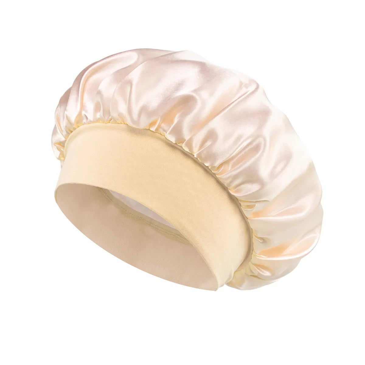Luxury Satin Hair Bonnet – Silk-Lined Sleep Cap for Long Hair, Shower, or Nighttime Care